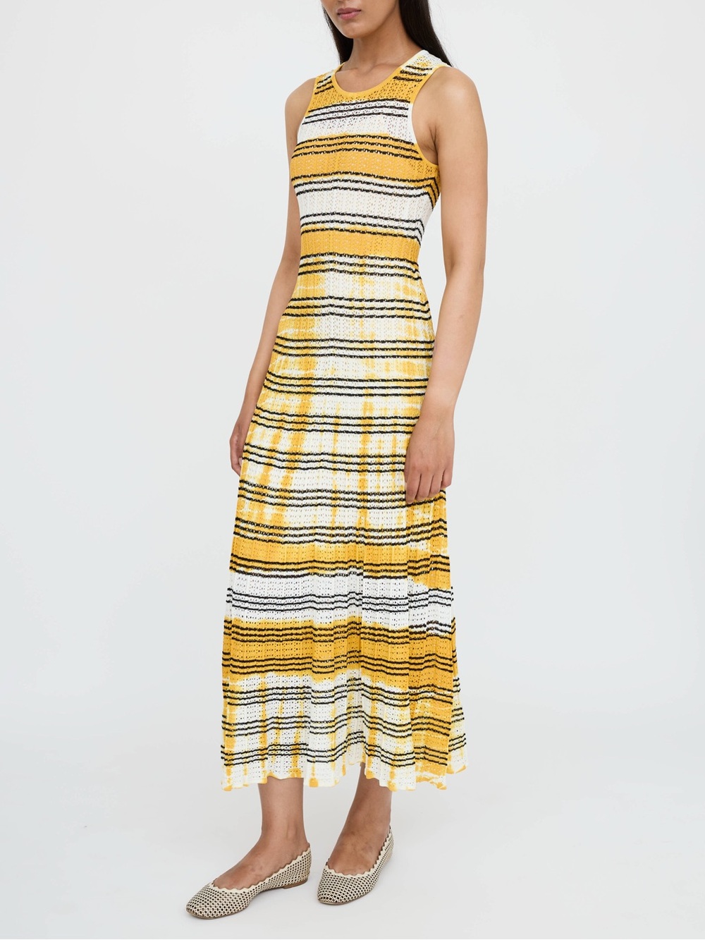 Sandro - Julie Striped Tie Dye Dress
